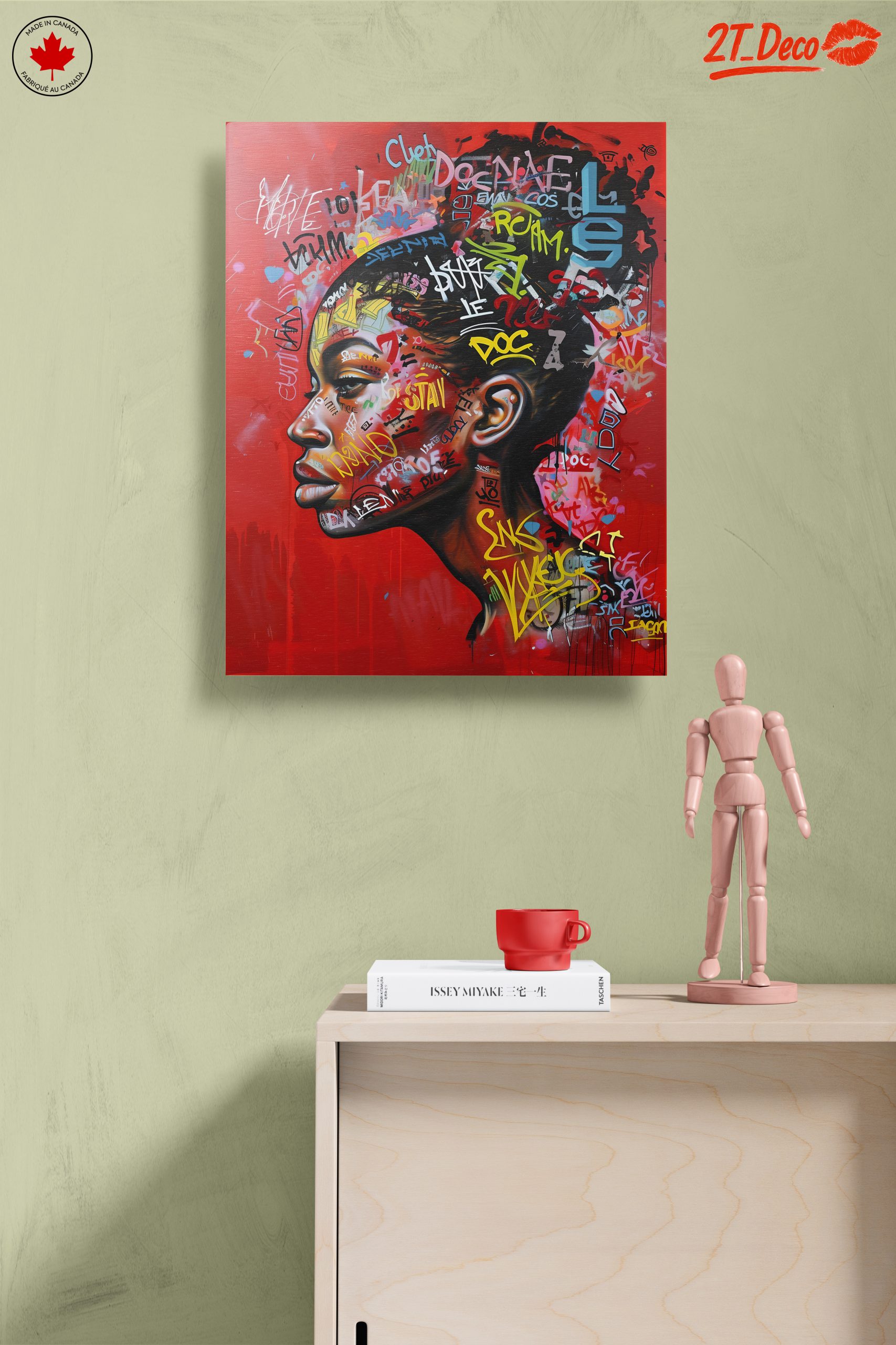 Vibrant Afro Art with Street Style Graffiti - Image 14