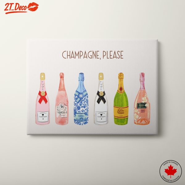 Chic Drink Art Featuring Champagne Bottles
