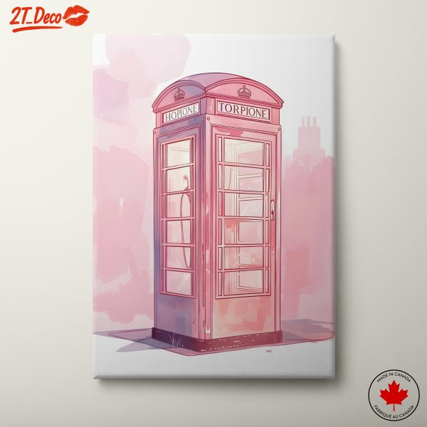 Elegant British Telephone Booth Artwork
