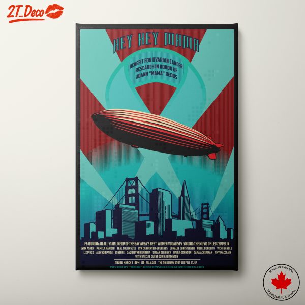 Artistic Poster for Led Zeppelin Benefit Concert