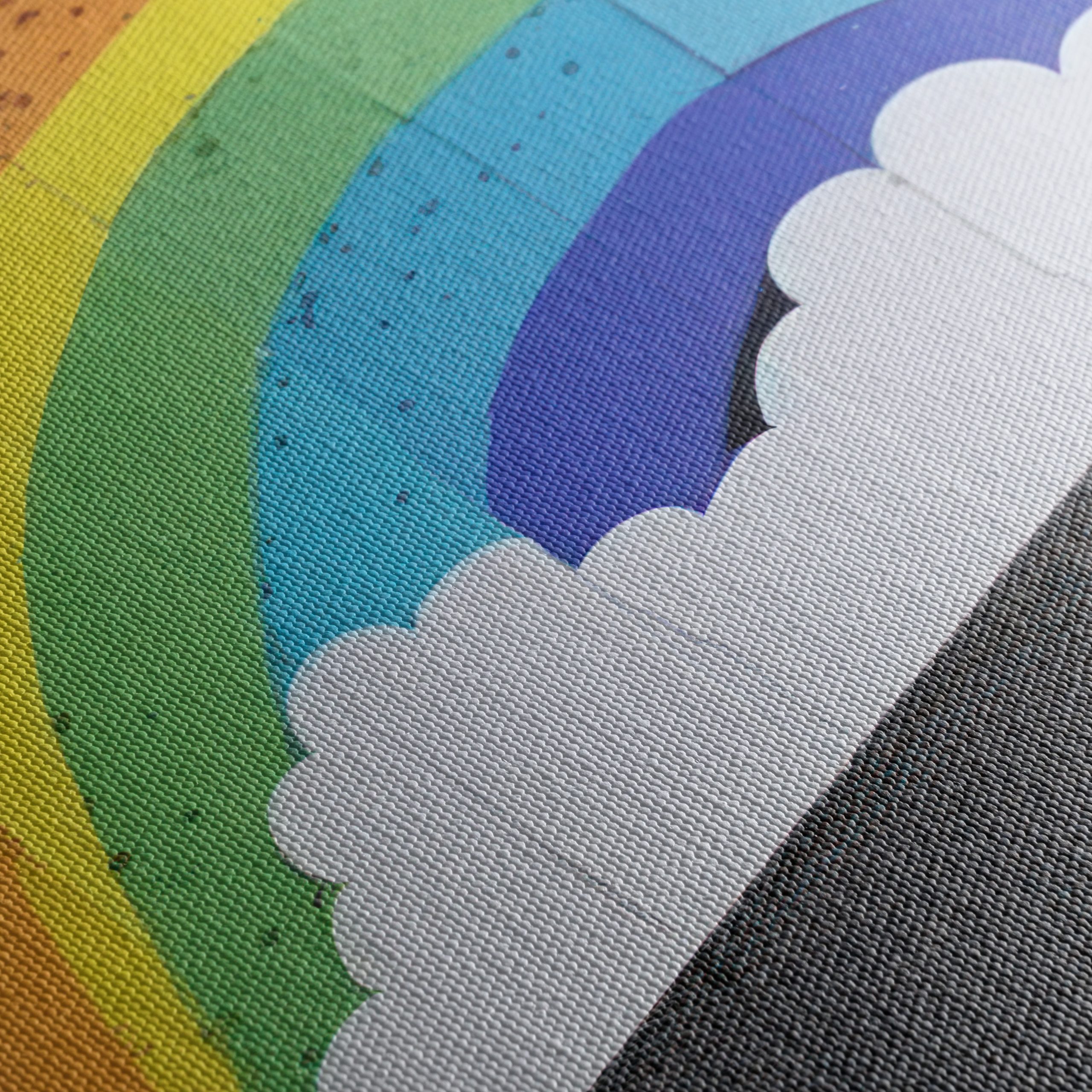 Vibrant Whimsical Rainbow Landscape Wall Art - Image 5