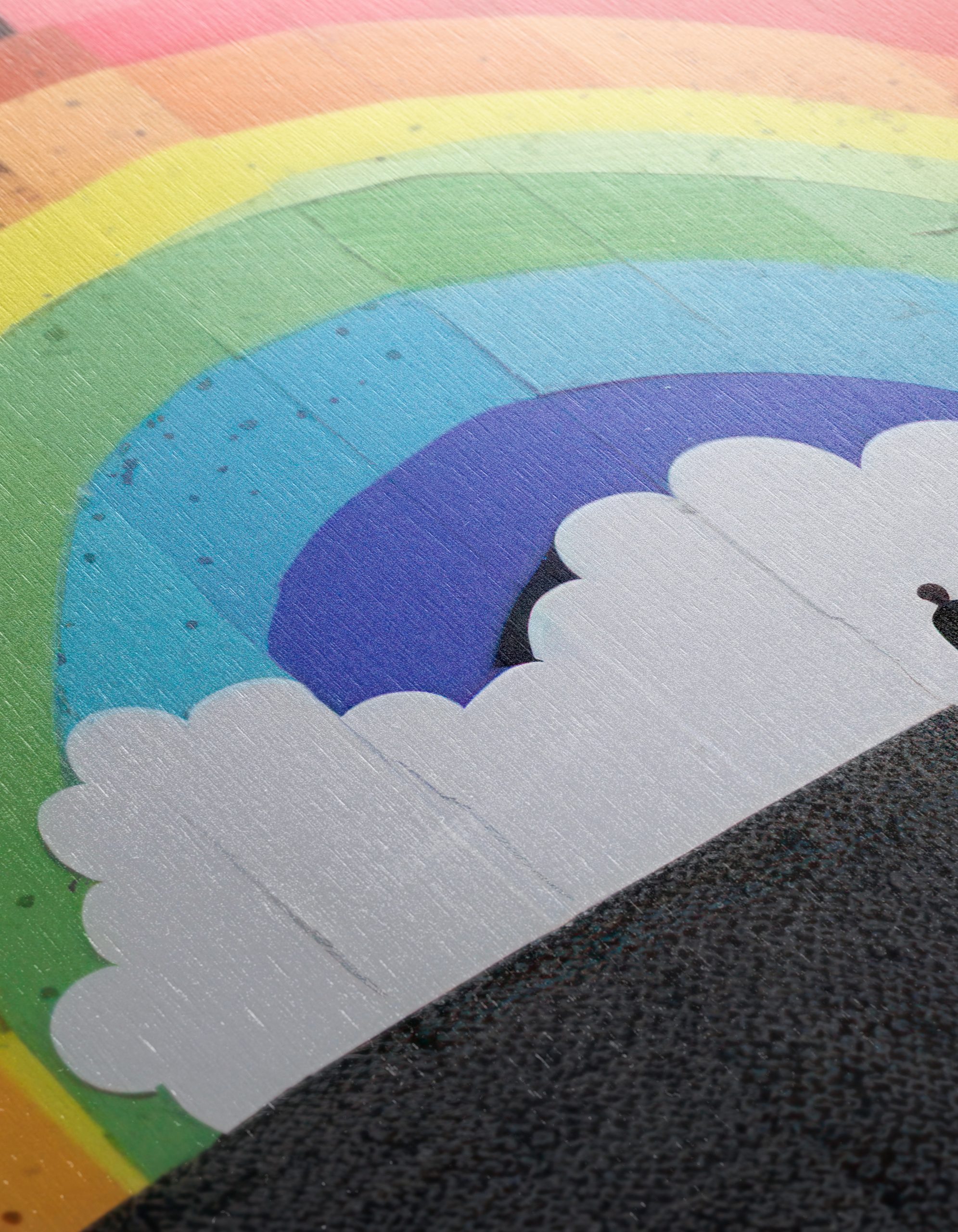 Vibrant Whimsical Rainbow Landscape Wall Art - Image 12
