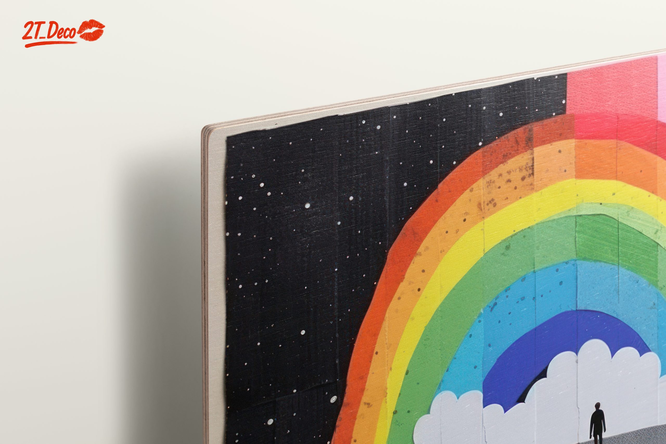 Vibrant Whimsical Rainbow Landscape Wall Art - Image 15