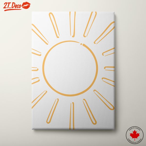Minimalist Sun Art for Bright Spaces