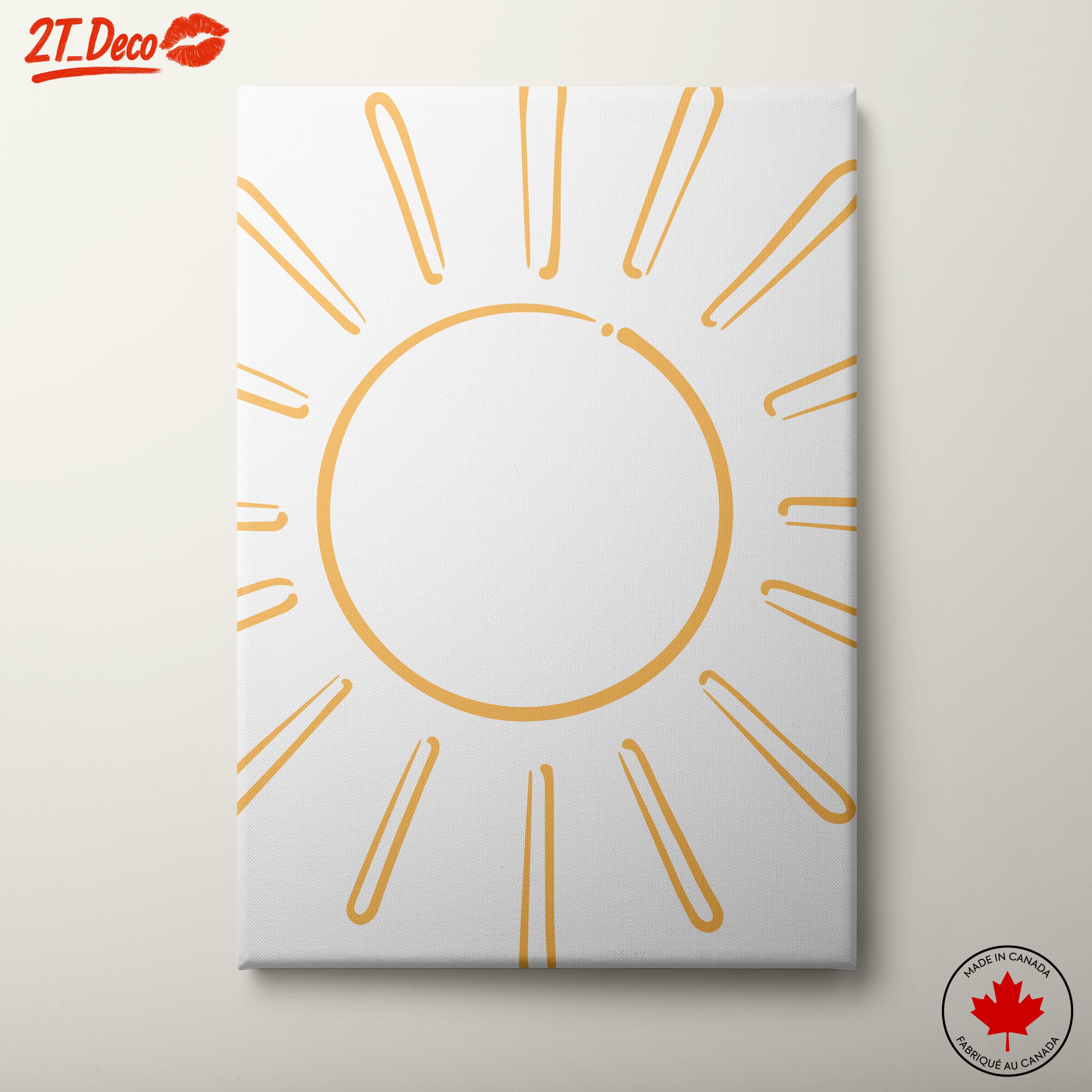 Minimalist Sun Art for Bright Spaces