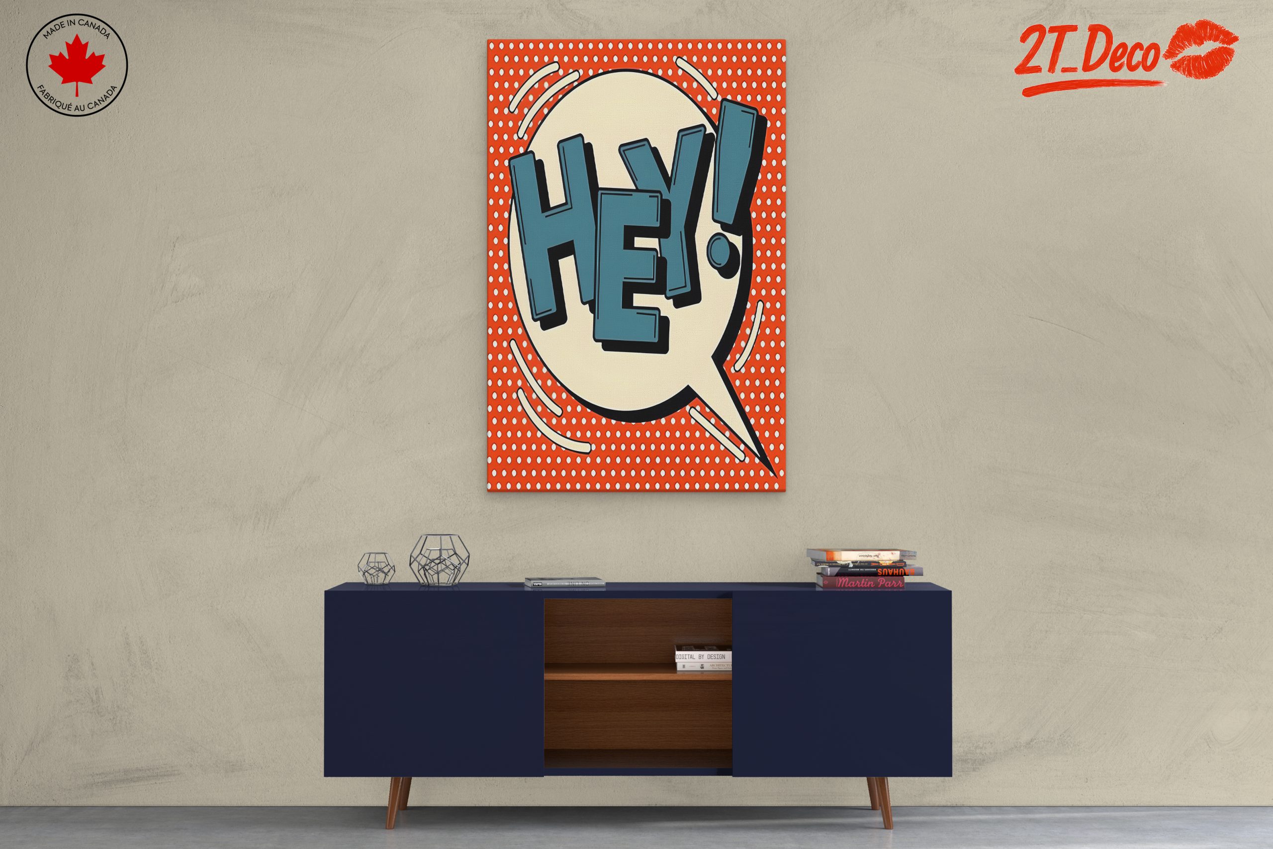 Hey! Bold Pop Art Poster - Image 3