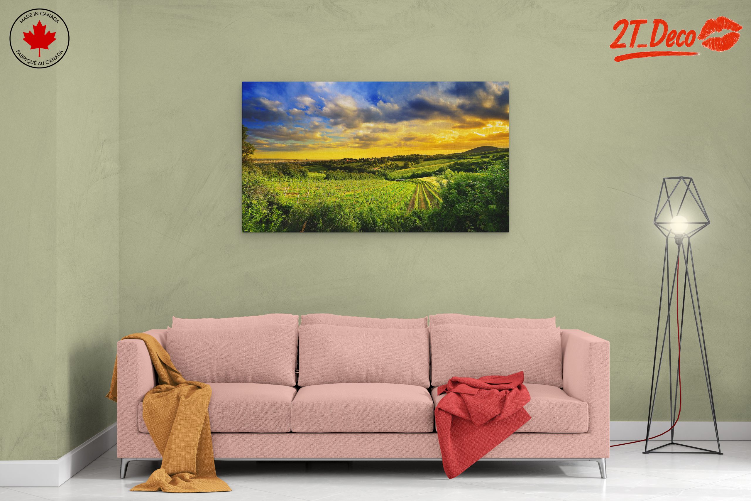 Vibrant Vineyard Landscape at Sunset - Image 2