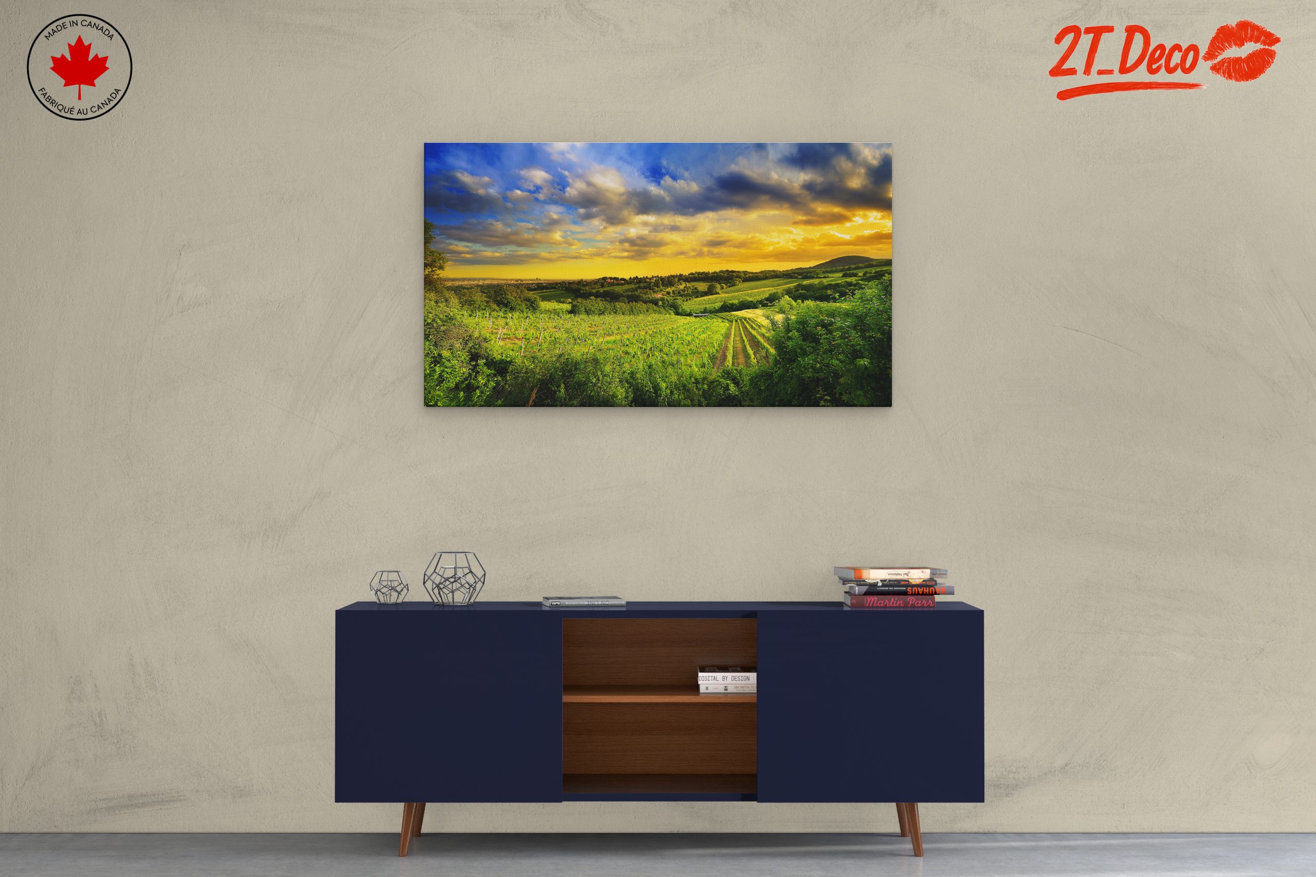 Vibrant Vineyard Landscape at Sunset - Image 3