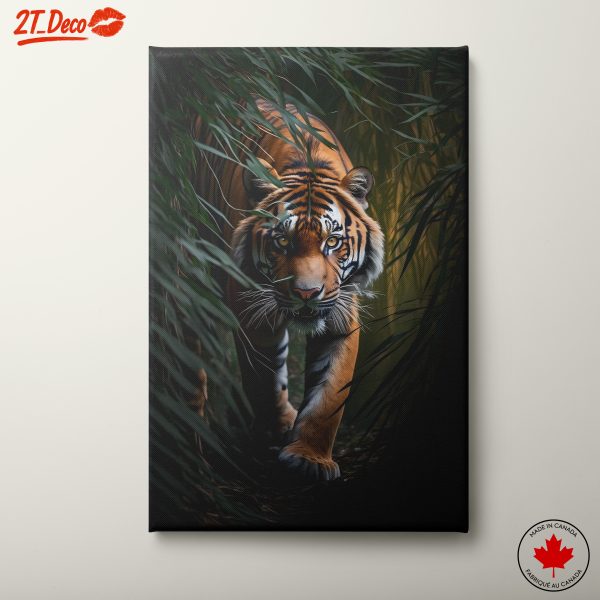 Majestic Tiger Emerging from Jungle
