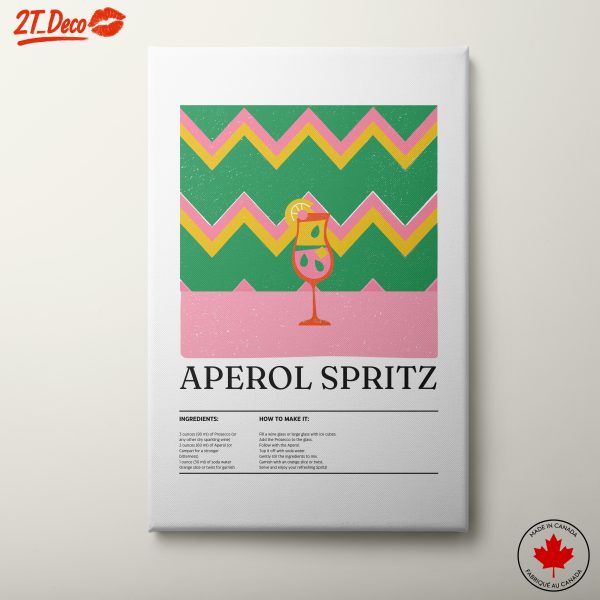 Colorful Aperol Spritz Cocktail Art
