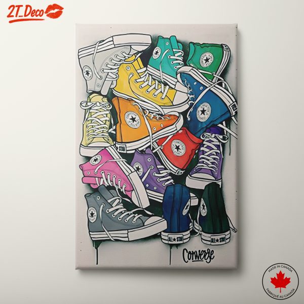 Colorful Sneakers Arrangement Artwork