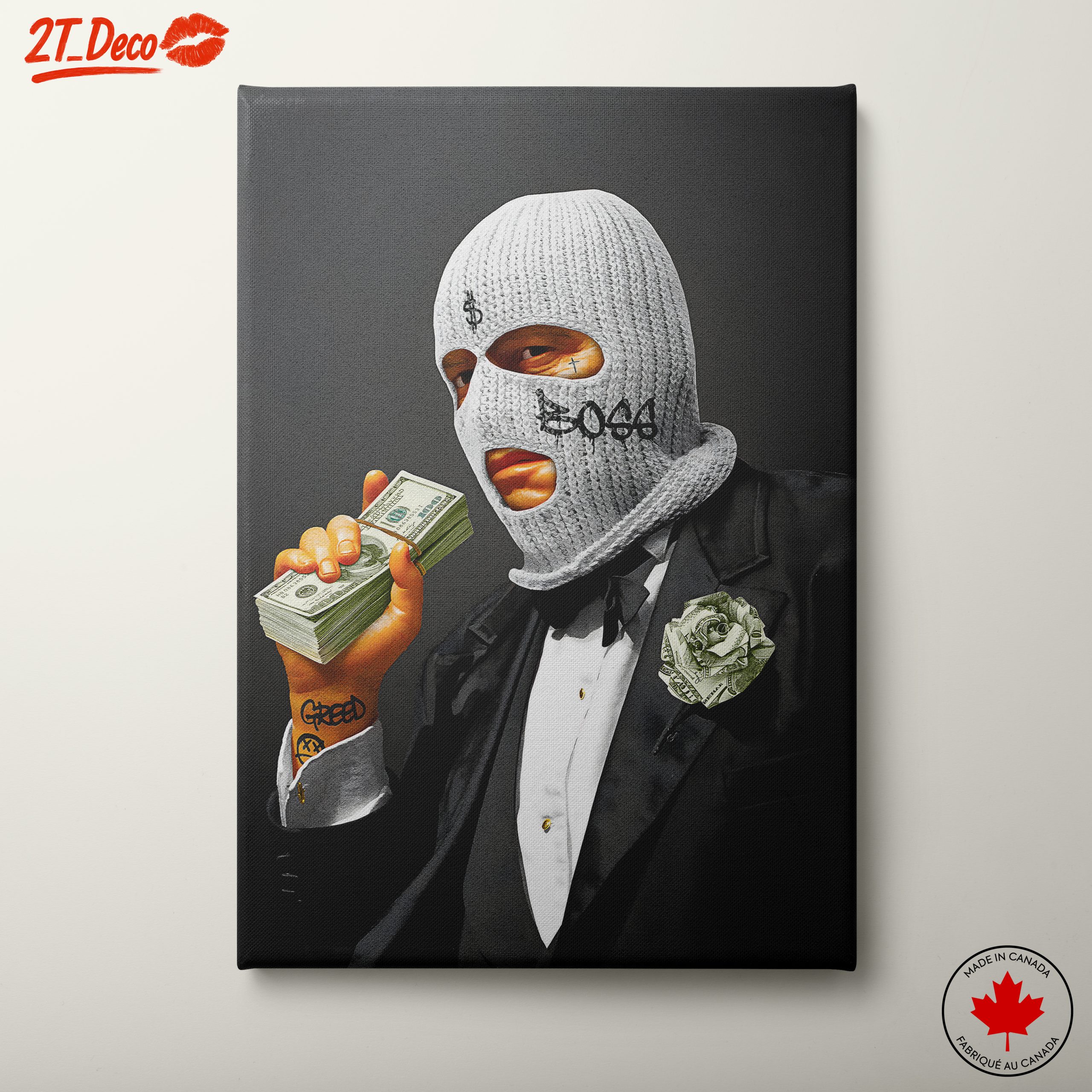 Contemporary Street Art Featuring Money and Power