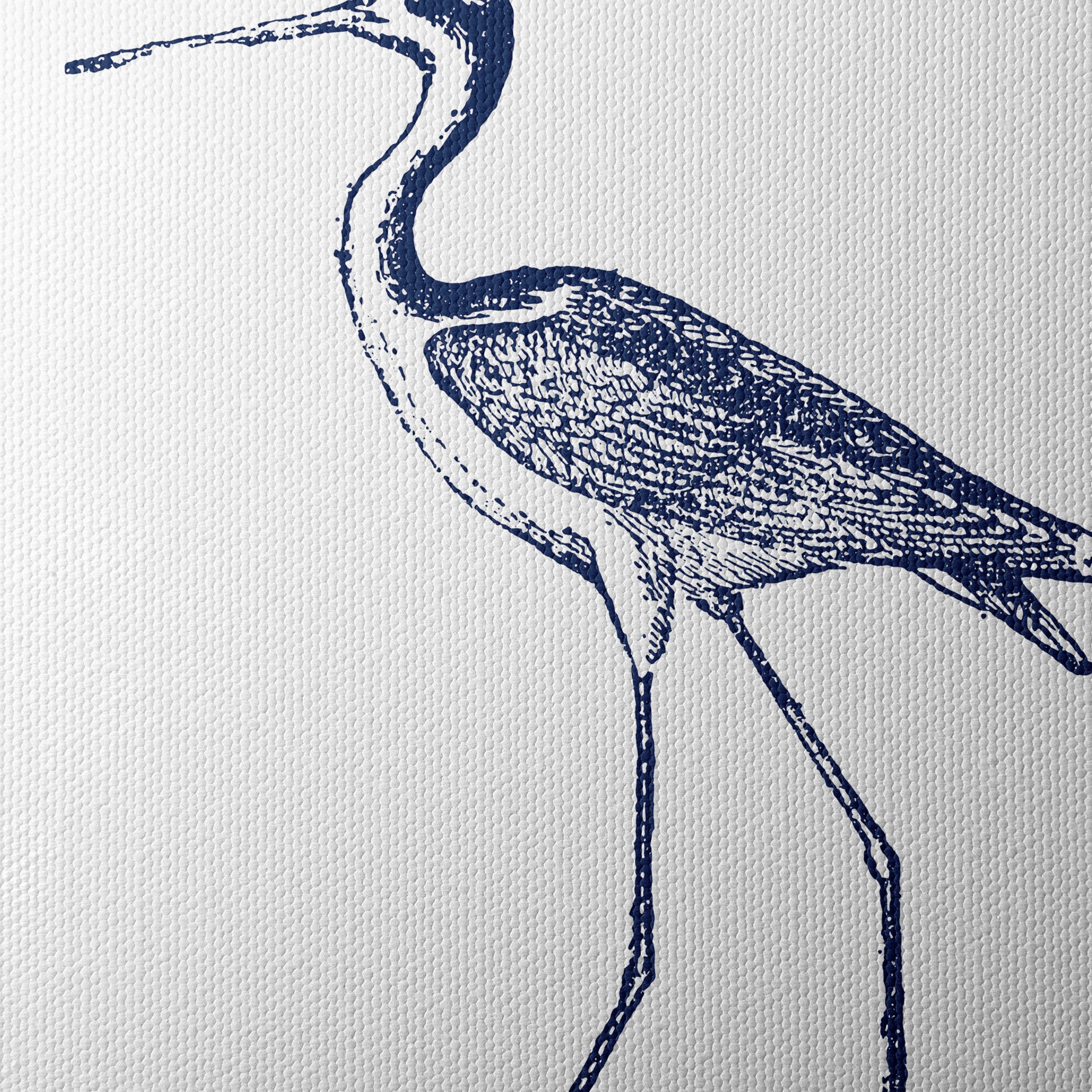 Elegant Bird Illustration in Blue - Image 4