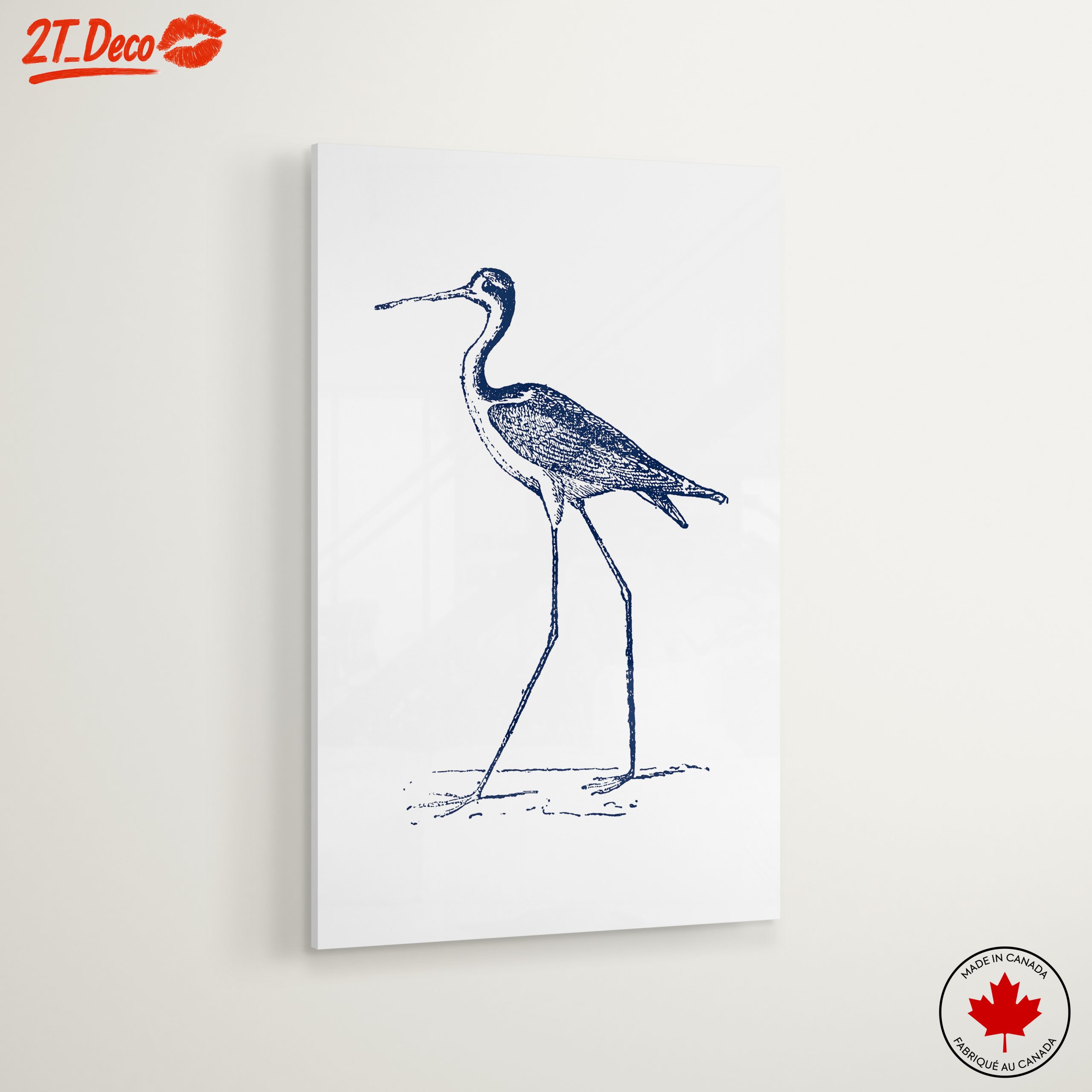 Elegant Bird Illustration in Blue - Image 6