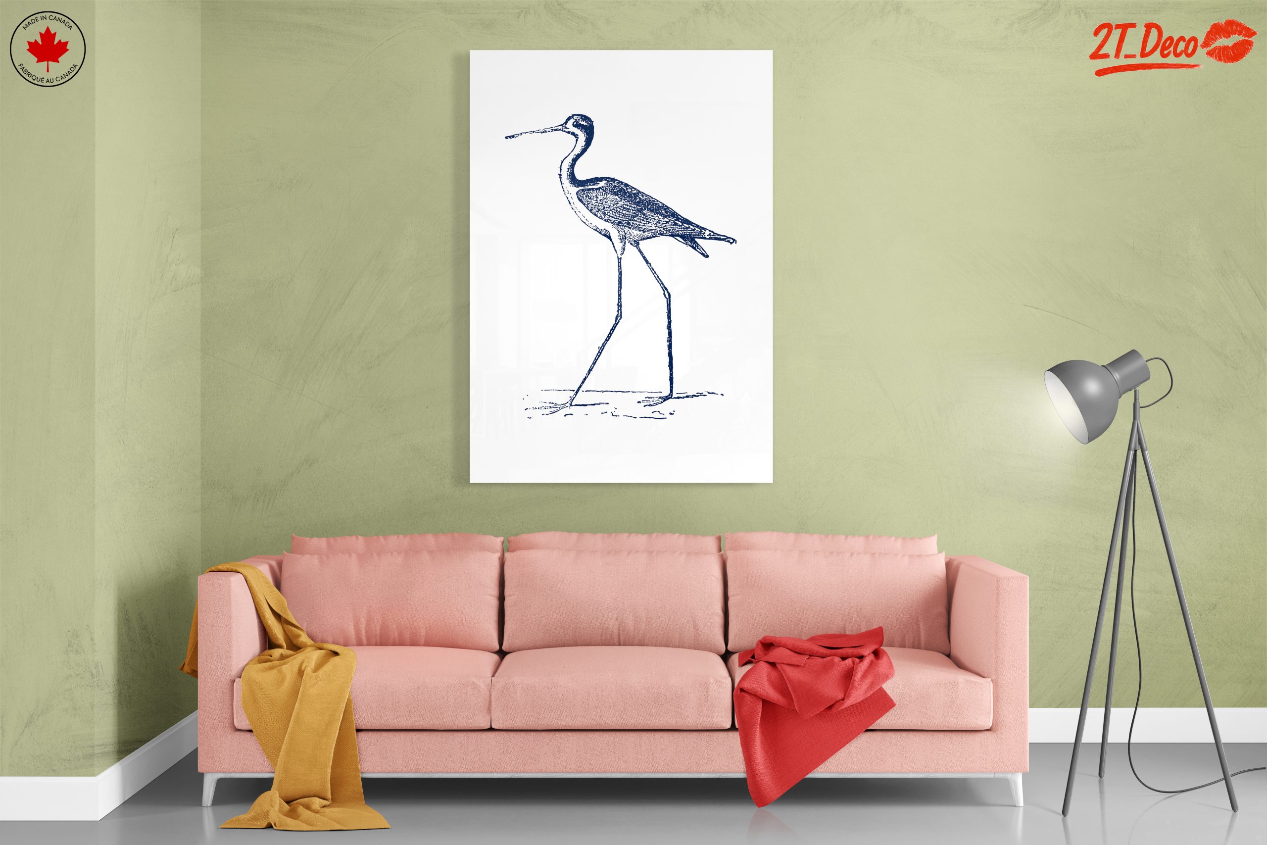Elegant Bird Illustration in Blue - Image 7