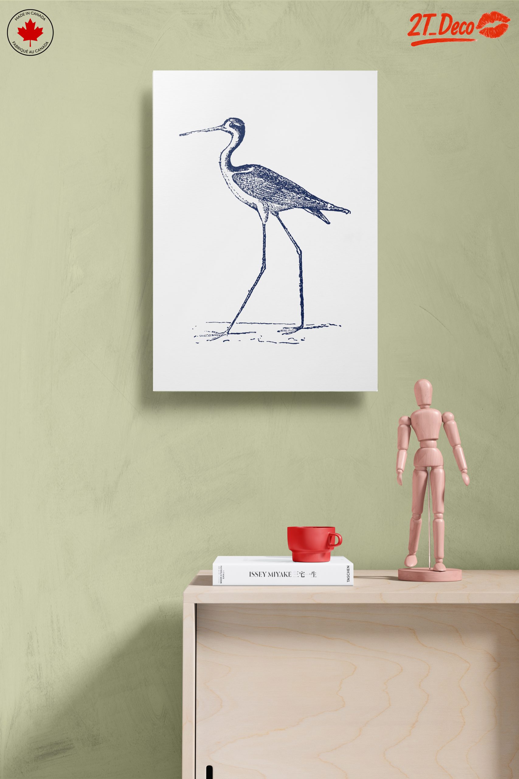 Elegant Bird Illustration in Blue - Image 14
