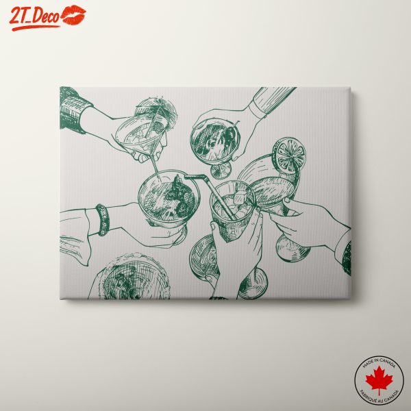 Cocktails in Celebration Hands Artwork