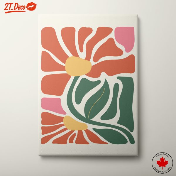 Abstract Flower Design with Bold Colors