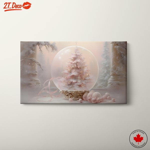 Snow Globe Christmas Tree Illustration