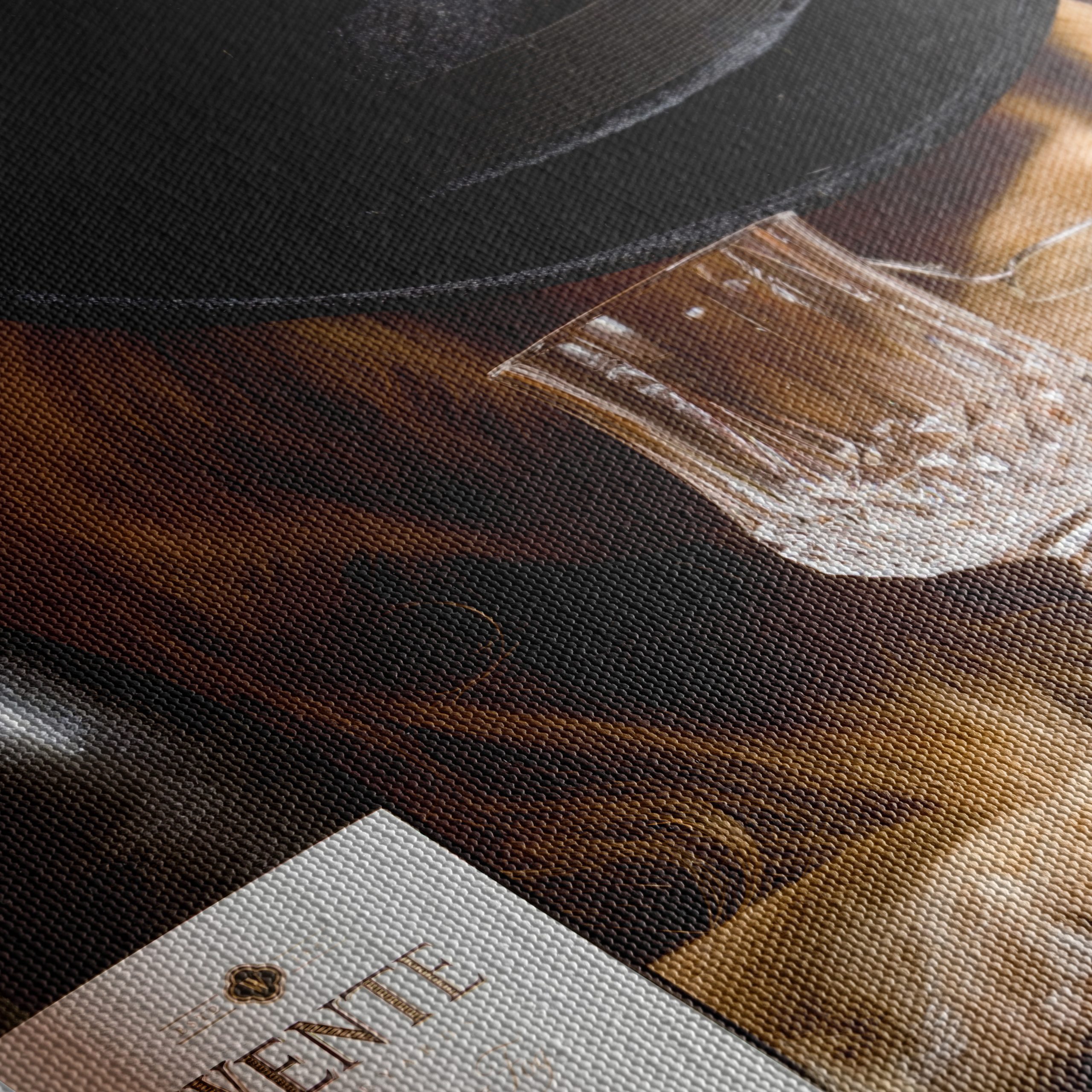 Cute Dog with Wine Glass and Hat Art - Image 5