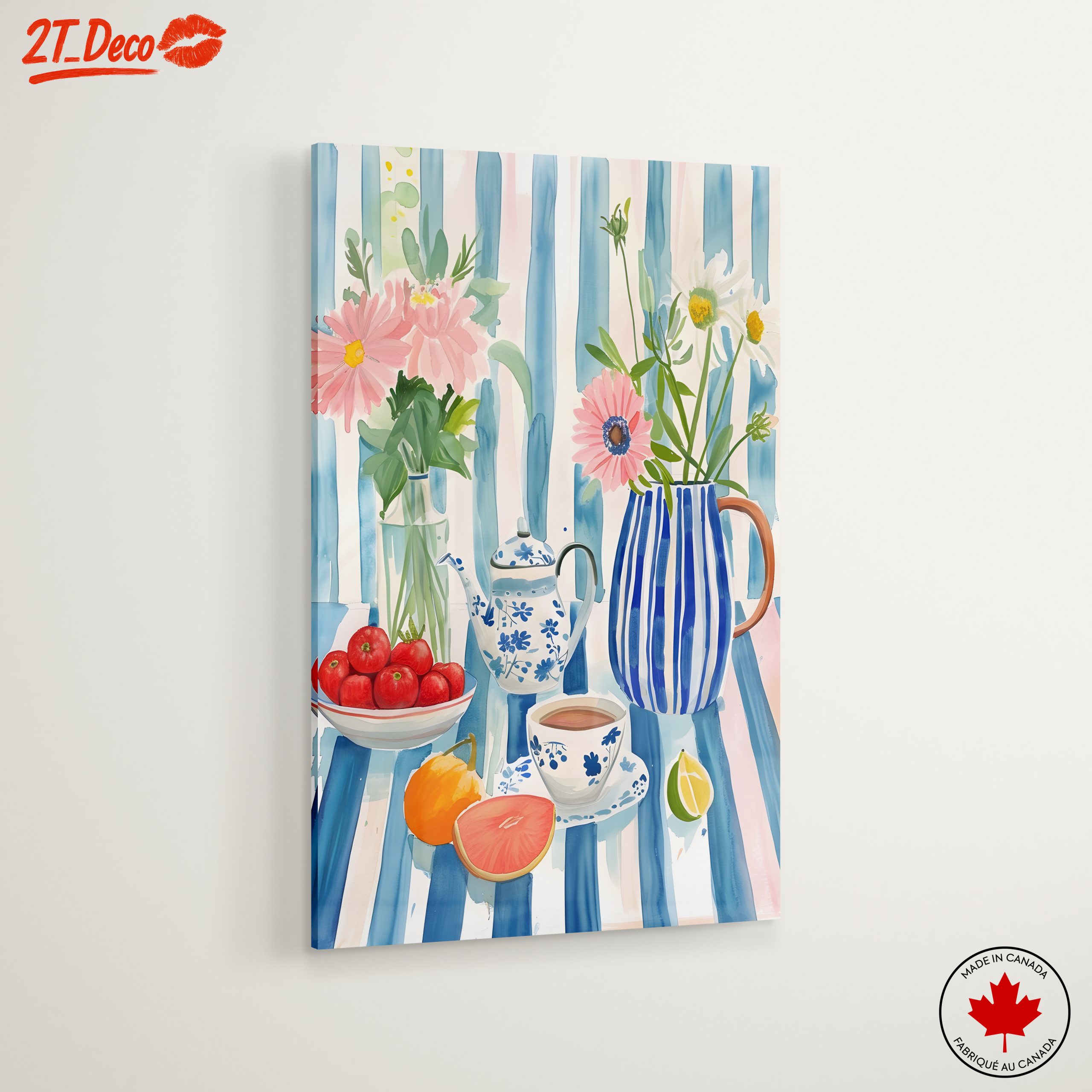 Colorful Food Still Life with Flowers - Image 6