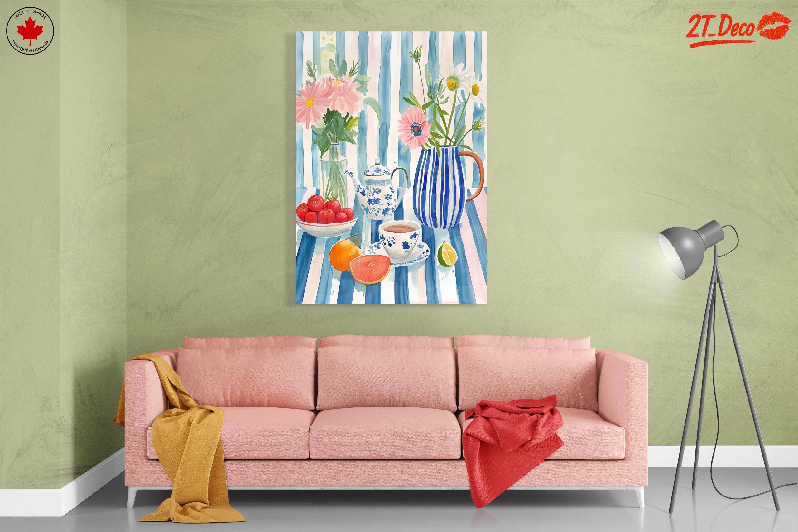 Colorful Food Still Life with Flowers - Image 7