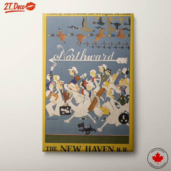 Vintage Travel Art Poster for New Haven R.R.
