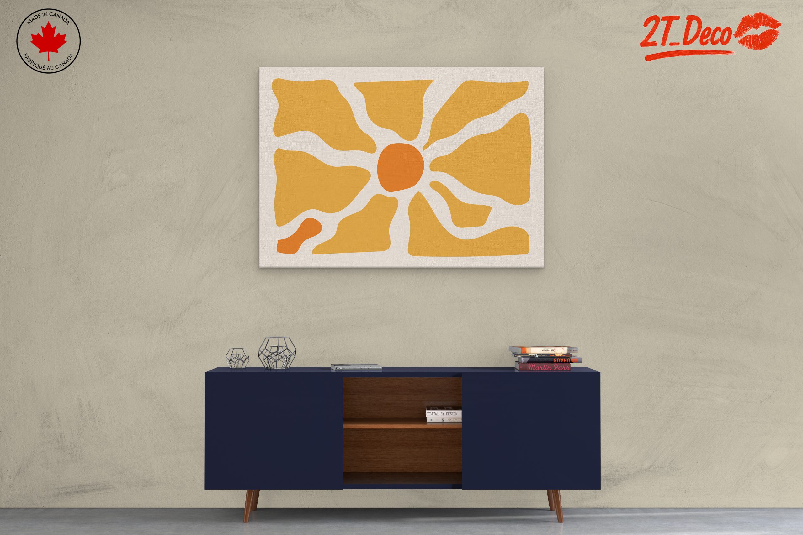 Warm Abstract Sunburst Design - Image 3