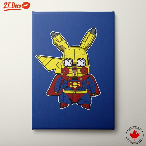 Whimsical Pikachu Superhero Illustration