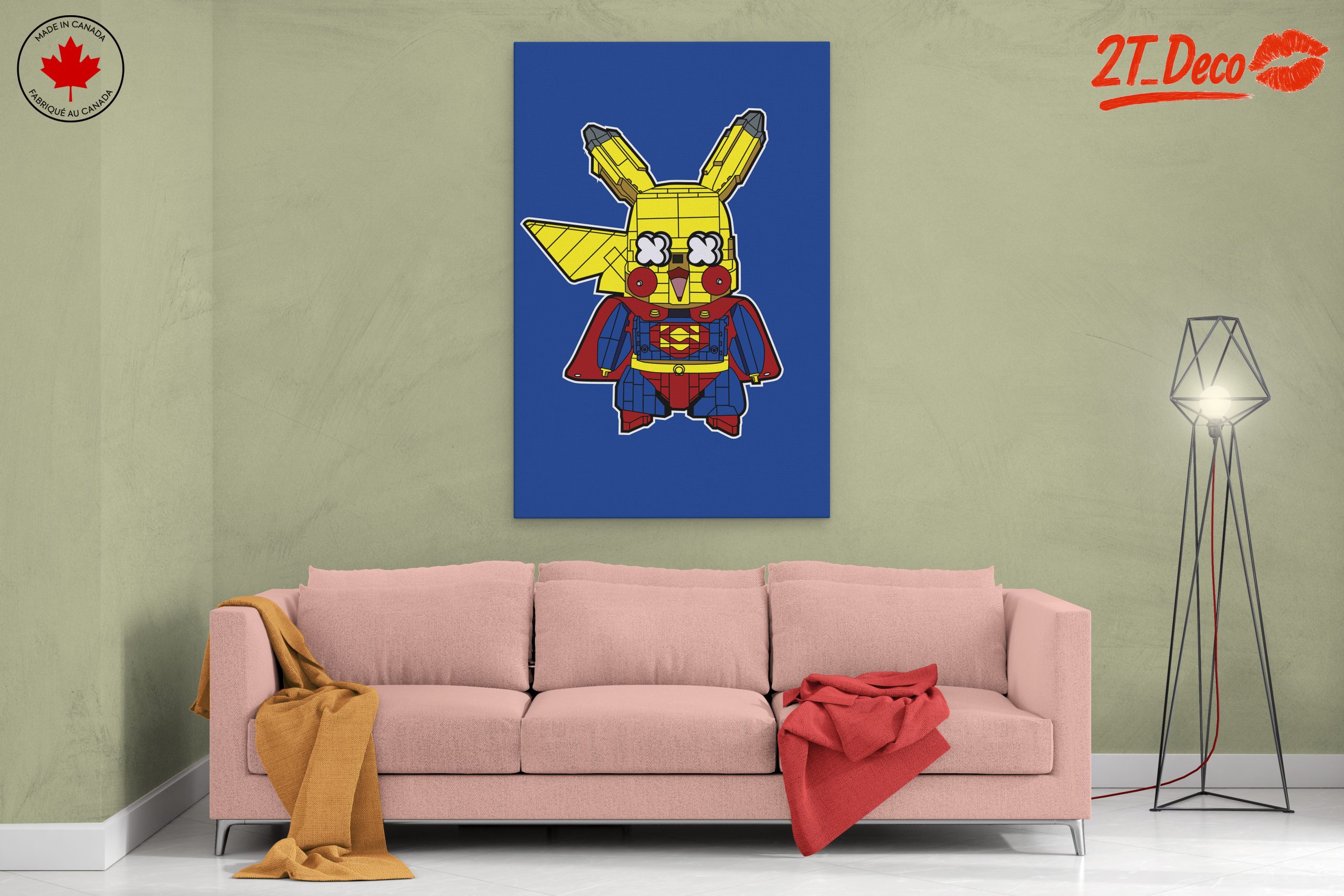 Whimsical Pikachu Superhero Illustration - Image 2