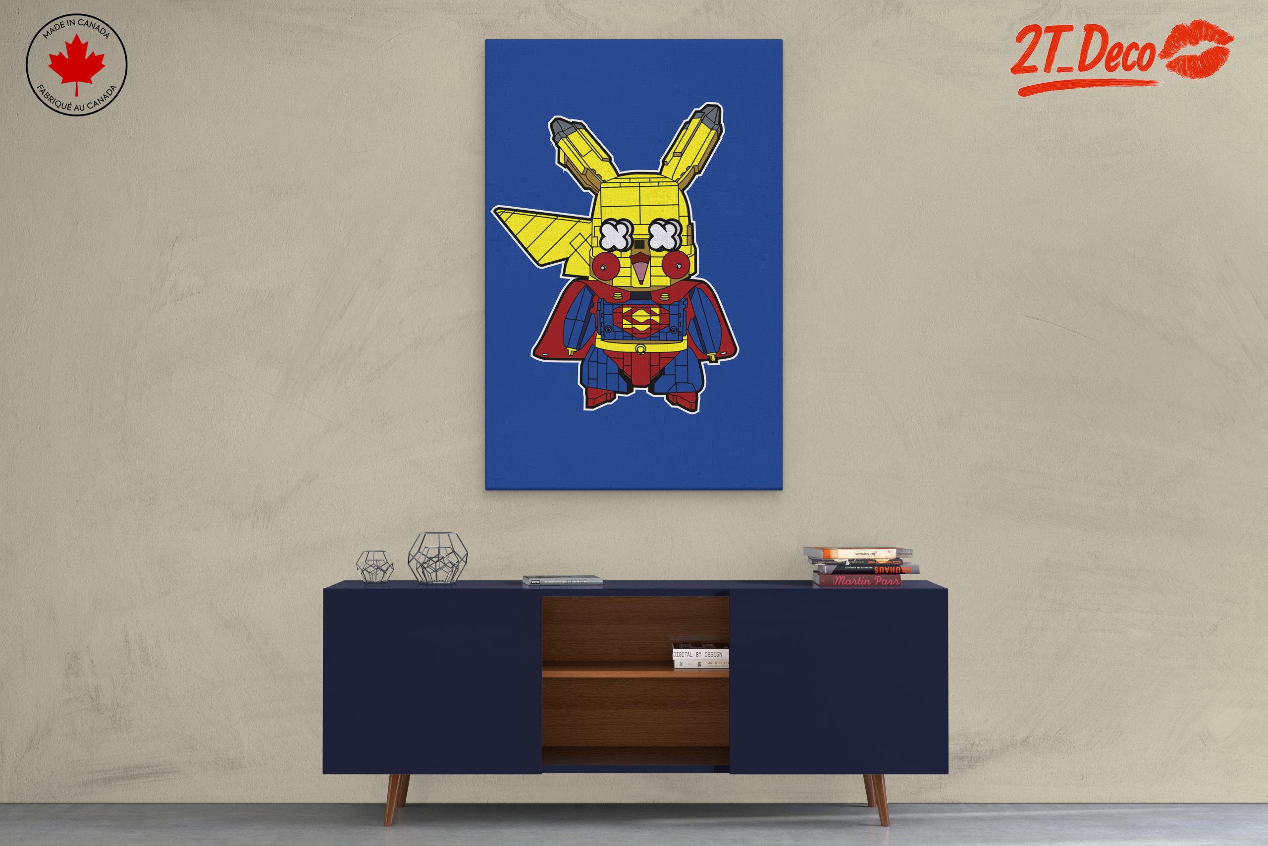 Whimsical Pikachu Superhero Illustration - Image 3