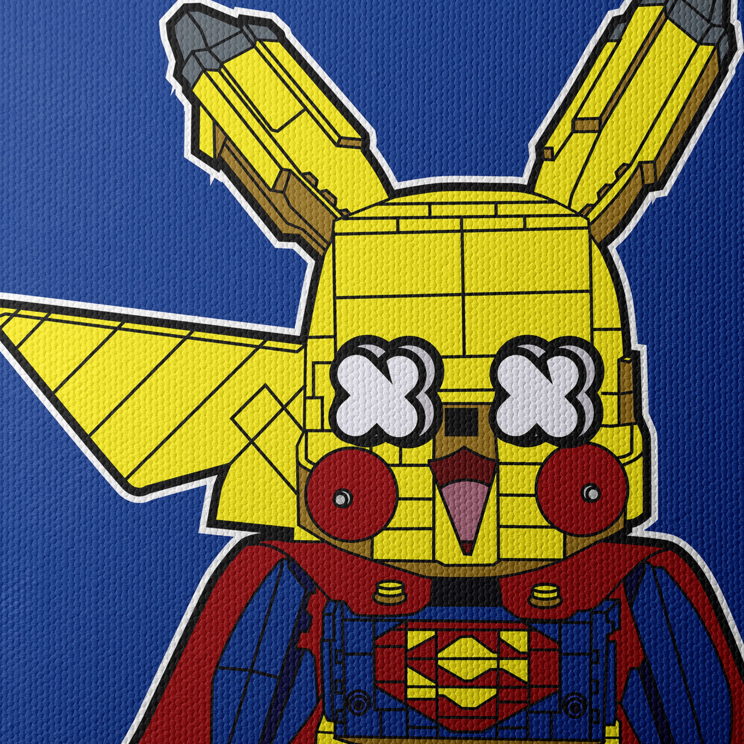 Whimsical Pikachu Superhero Illustration - Image 4