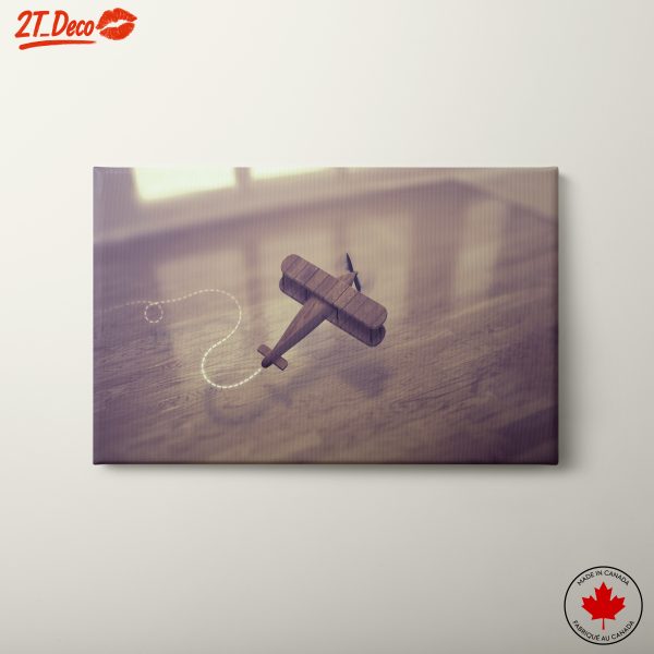 Wooden Airplane Decor Art