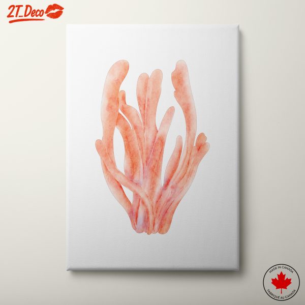 Delicate Coral-Inspired Floral Artwork