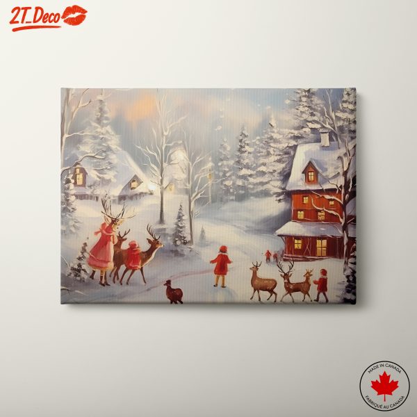 Charming Christmas Scene with Reindeer