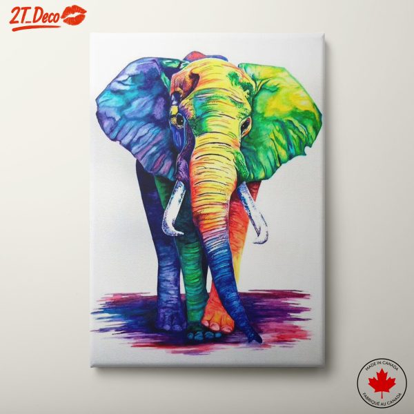 Colorful Artistic Elephant Wall Art