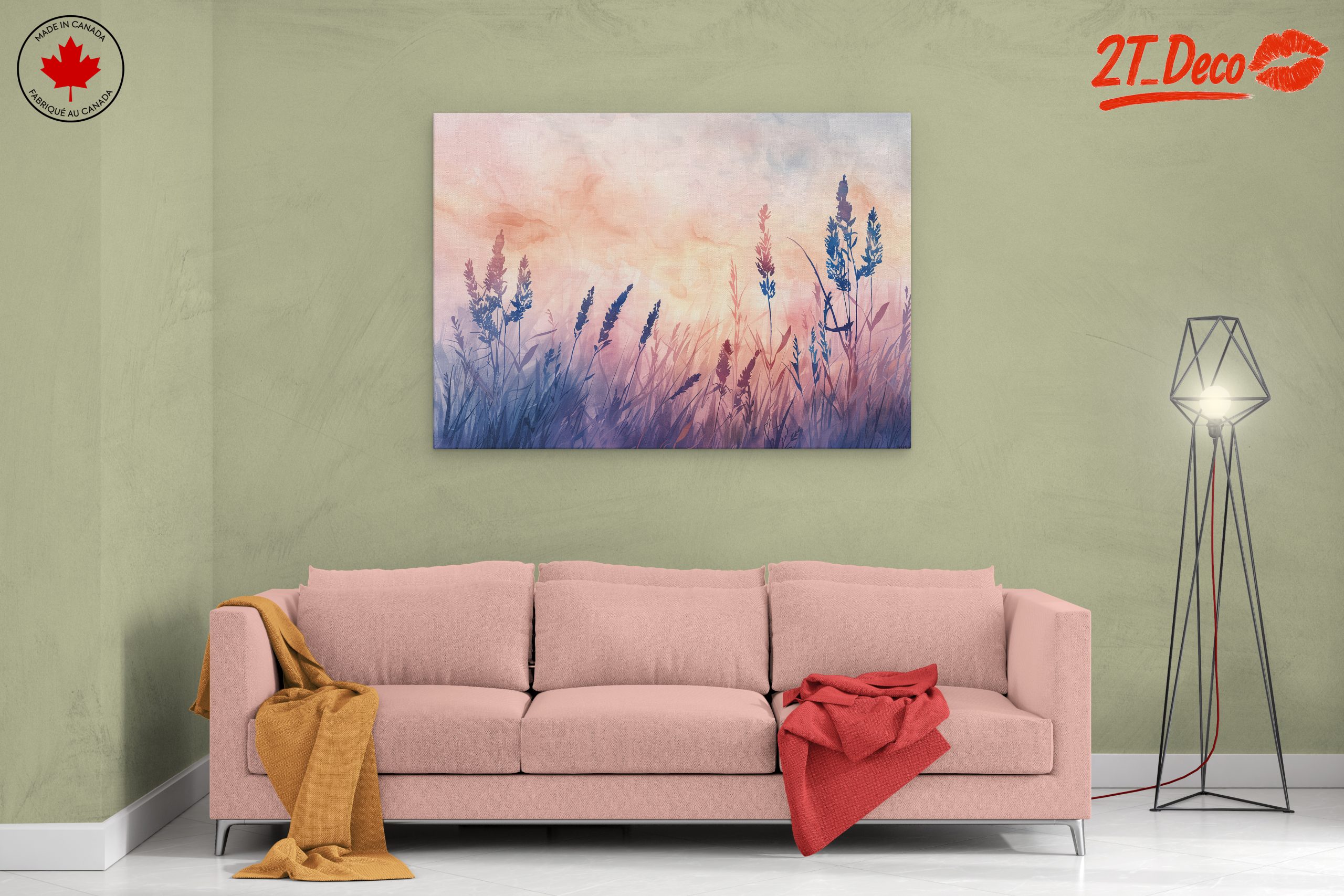 Abstract Botanical Landscape with Silhouetted Plants - Image 2