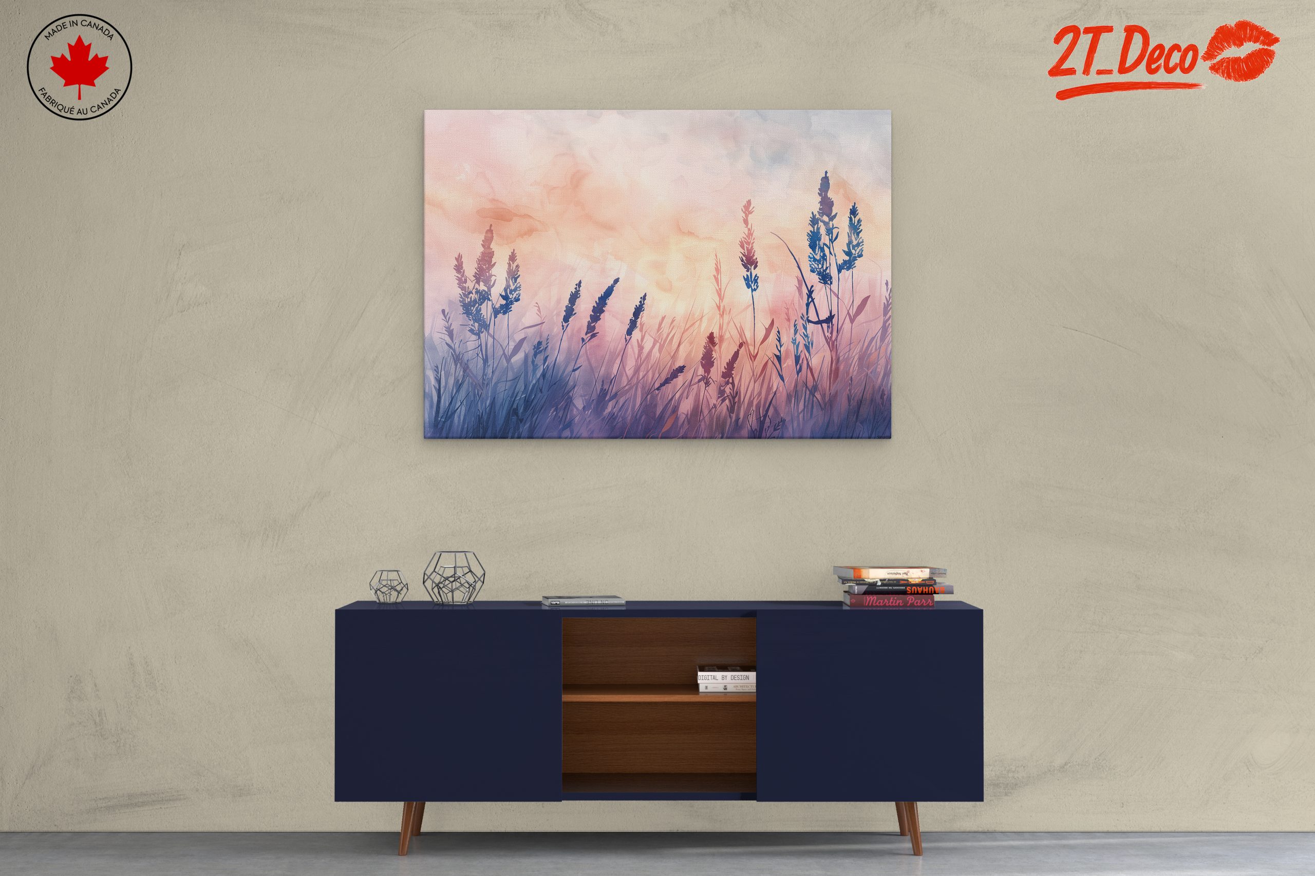Abstract Botanical Landscape with Silhouetted Plants - Image 3