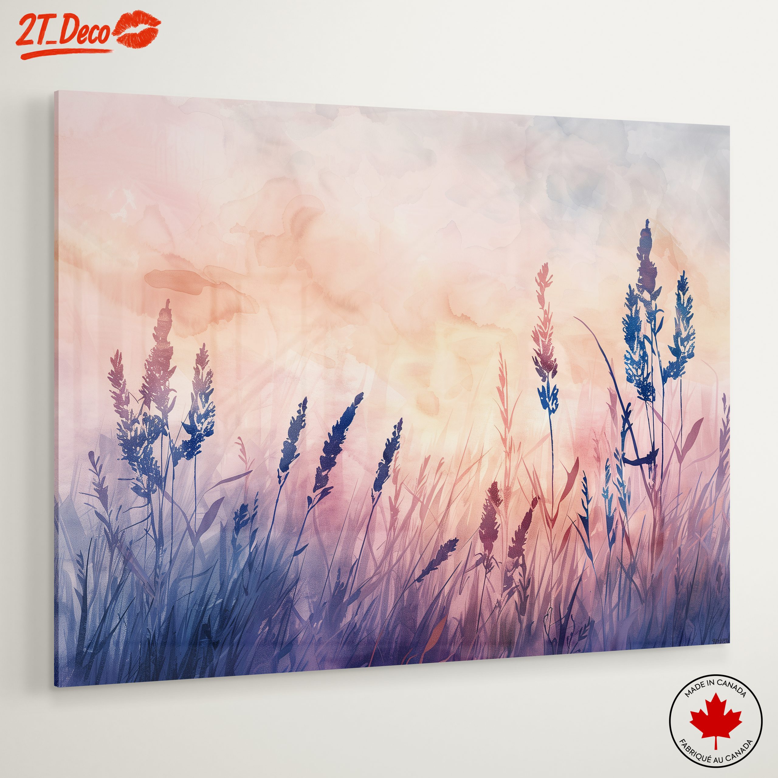 Abstract Botanical Landscape with Silhouetted Plants - Image 6