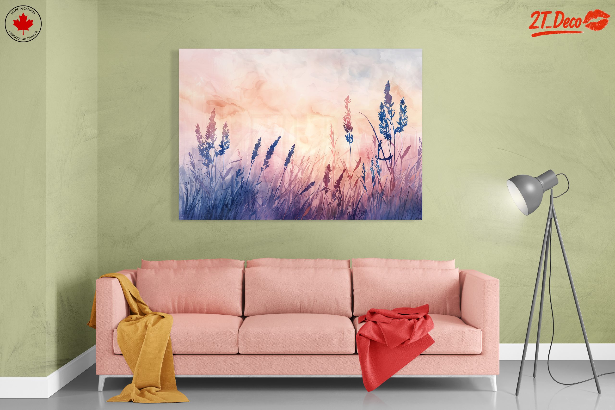 Abstract Botanical Landscape with Silhouetted Plants - Image 7