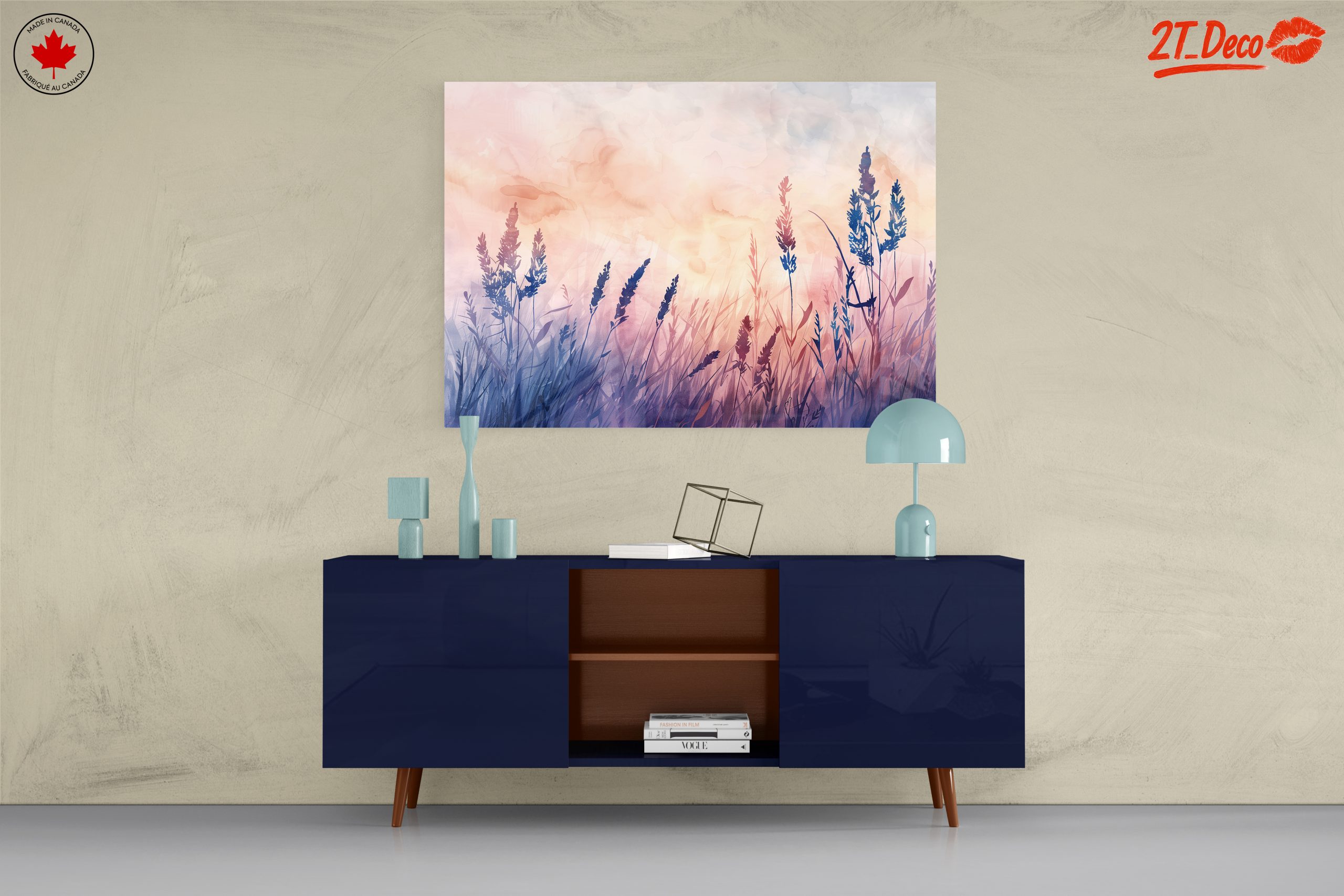 Abstract Botanical Landscape with Silhouetted Plants - Image 8
