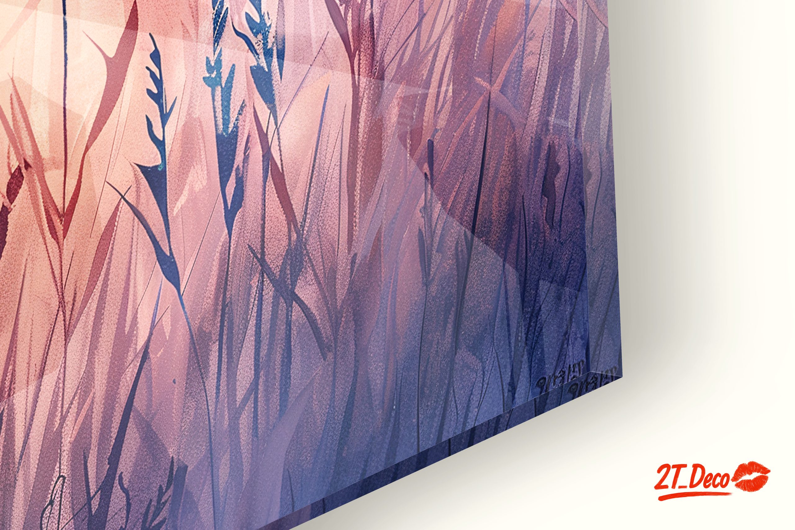 Abstract Botanical Landscape with Silhouetted Plants - Image 9