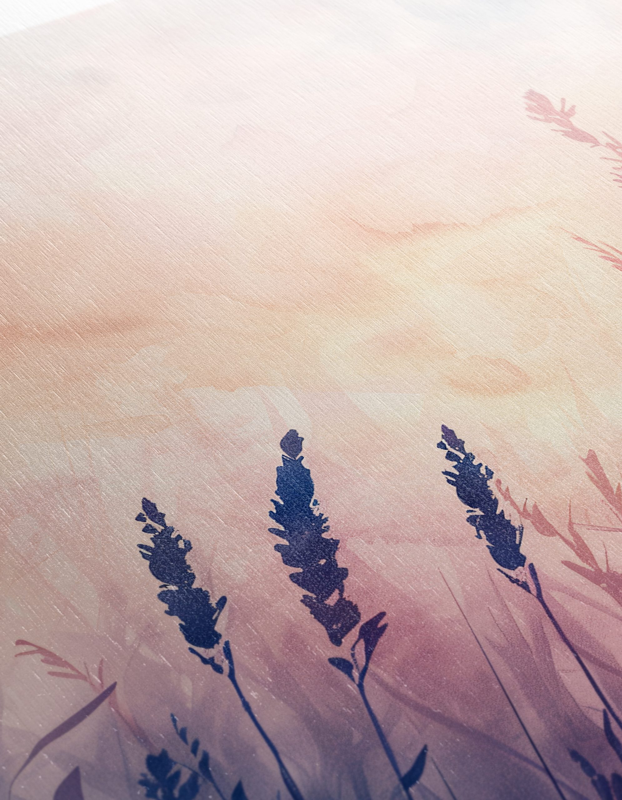 Abstract Botanical Landscape with Silhouetted Plants - Image 12
