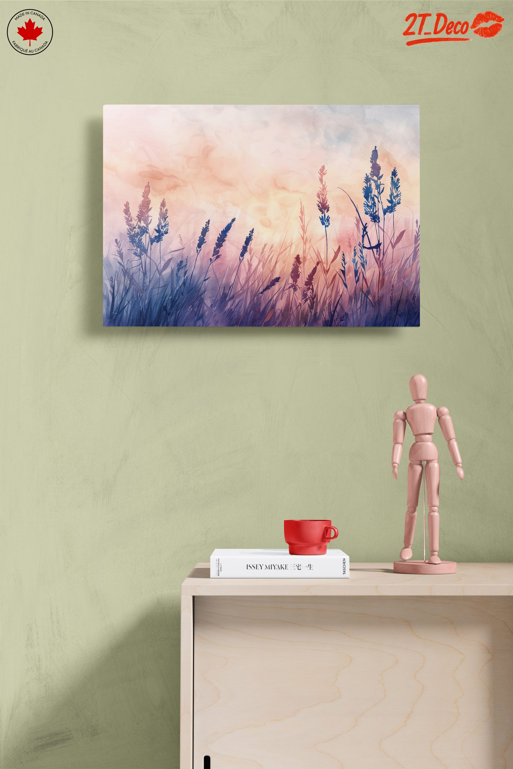 Abstract Botanical Landscape with Silhouetted Plants - Image 14