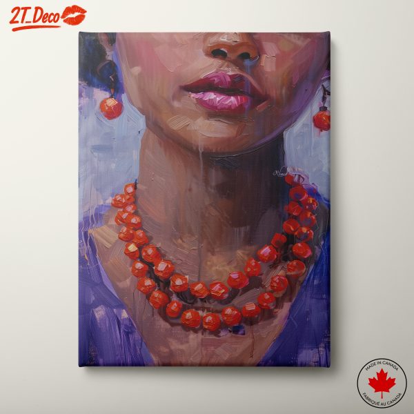 Elegant Afro Art Portrait with Ornate Jewelry