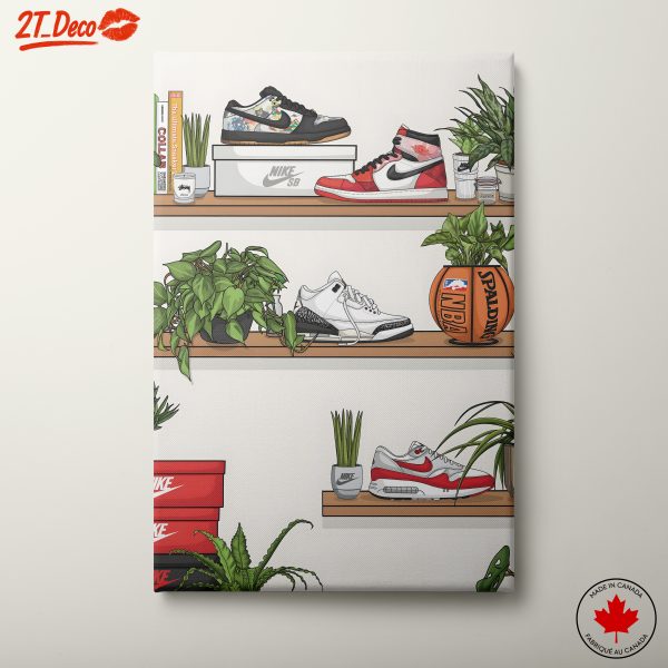 Stylized Collection of Iconic Sneakers and Accessories