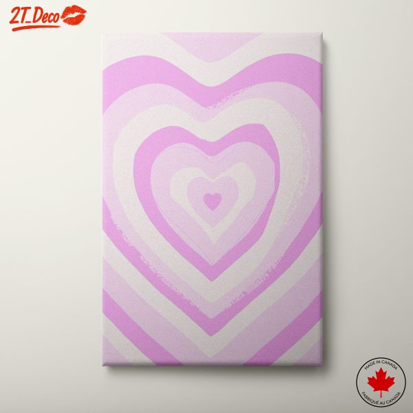Gradient Heart Artwork in Soft Pink Tones