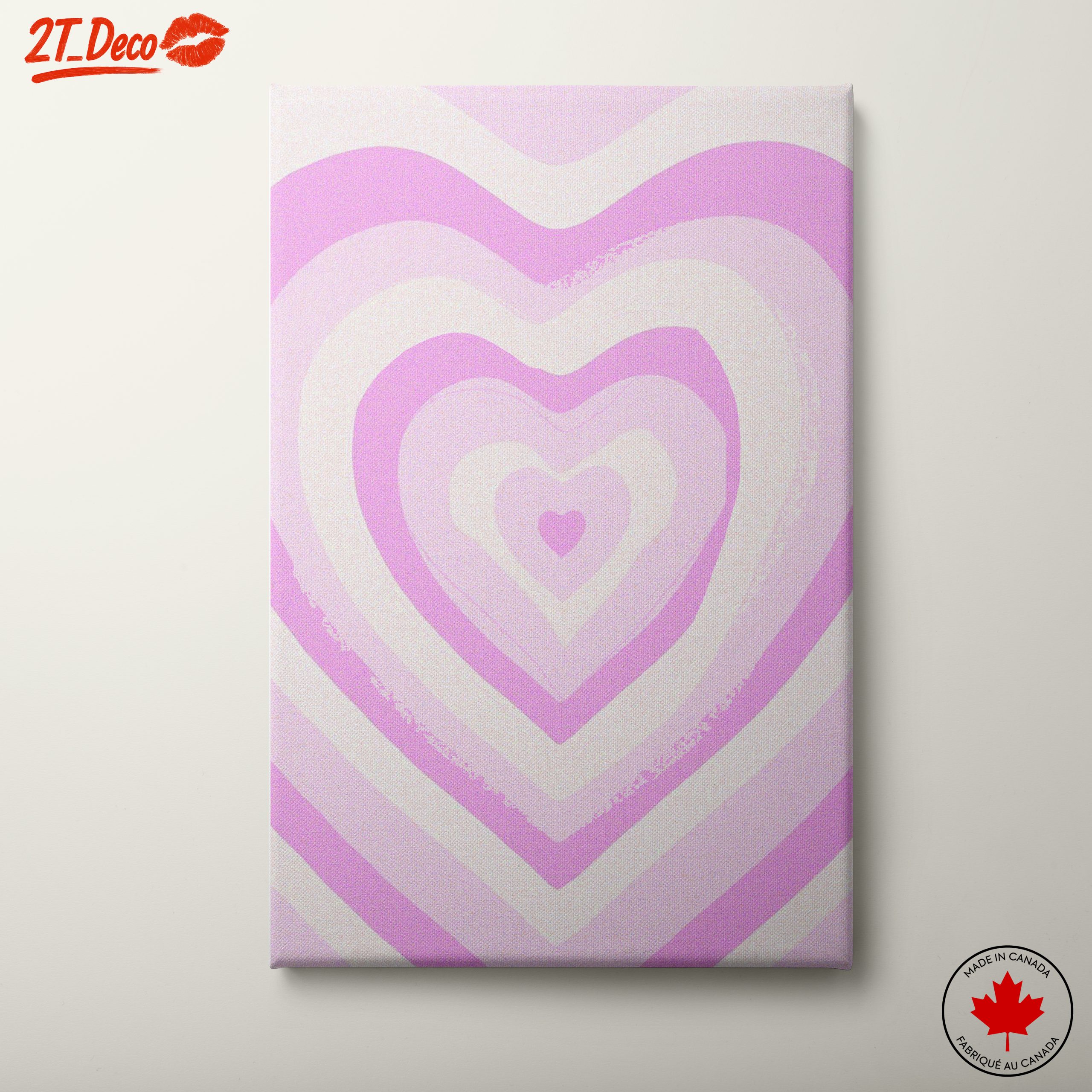 Gradient Heart Artwork in Soft Pink Tones