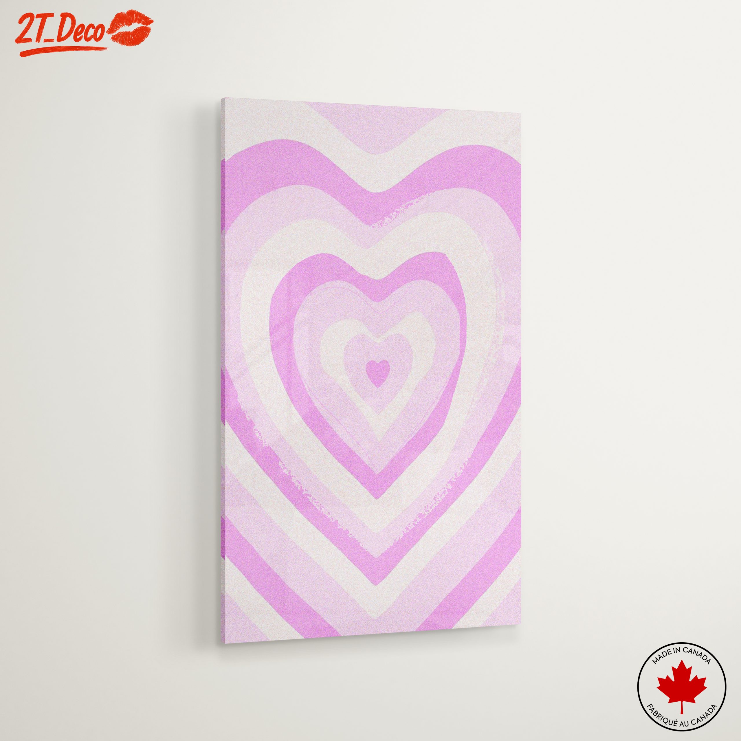 Gradient Heart Artwork in Soft Pink Tones - Image 6