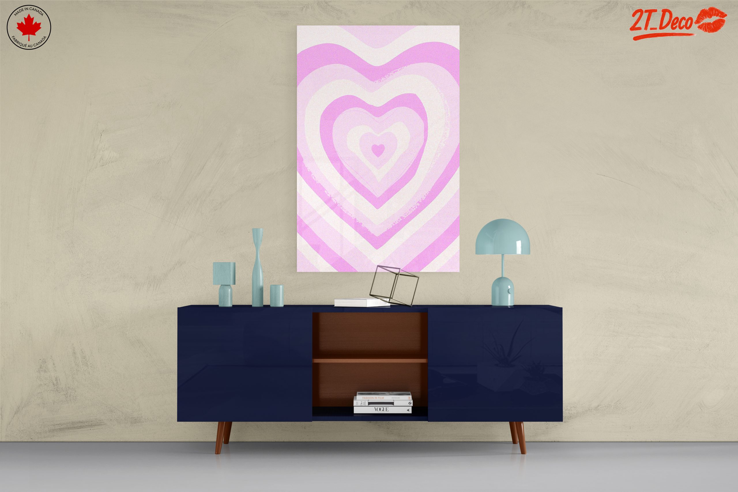 Gradient Heart Artwork in Soft Pink Tones - Image 8